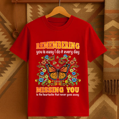 REMEMBERING you is easy I do it every day MISSING YOU is the heartache that never goes away