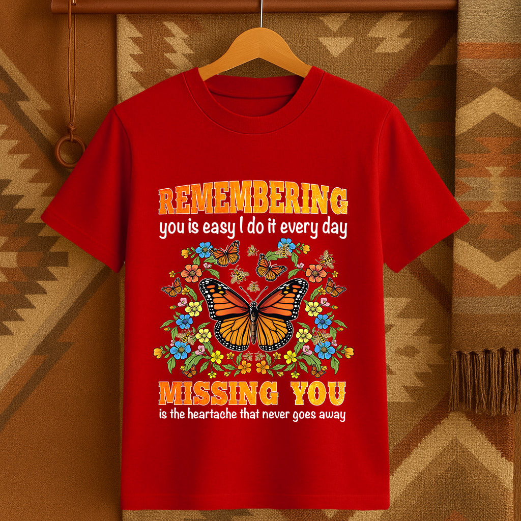 REMEMBERING you is easy I do it every day MISSING YOU is the heartache that never goes away