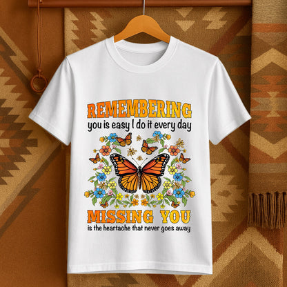 REMEMBERING you is easy I do it every day MISSING YOU is the heartache that never goes away