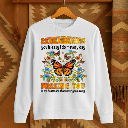 REMEMBERING you is easy I do it every day MISSING YOU is the heartache that never goes away