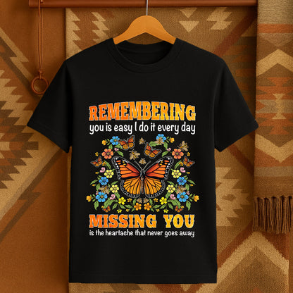 REMEMBERING you is easy I do it every day MISSING YOU is the heartache that never goes away