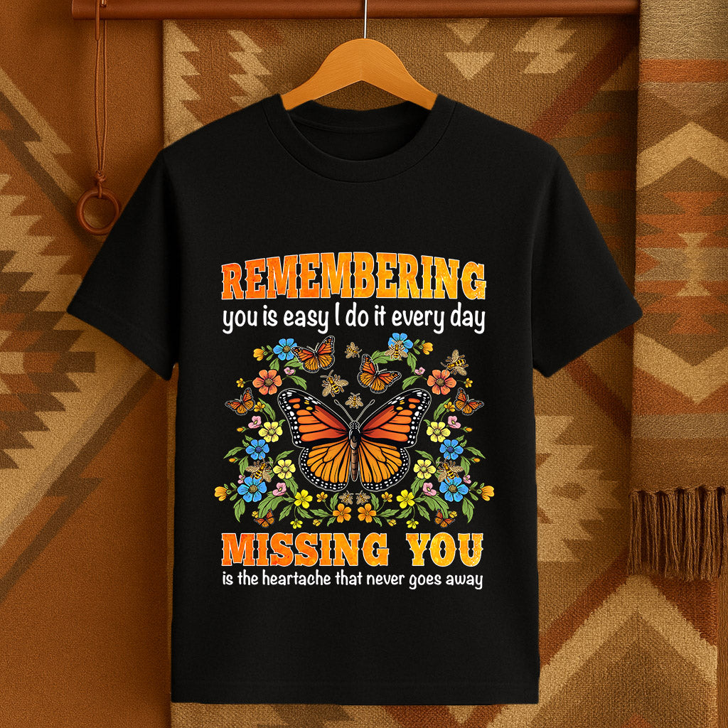 REMEMBERING you is easy I do it every day MISSING YOU is the heartache that never goes away