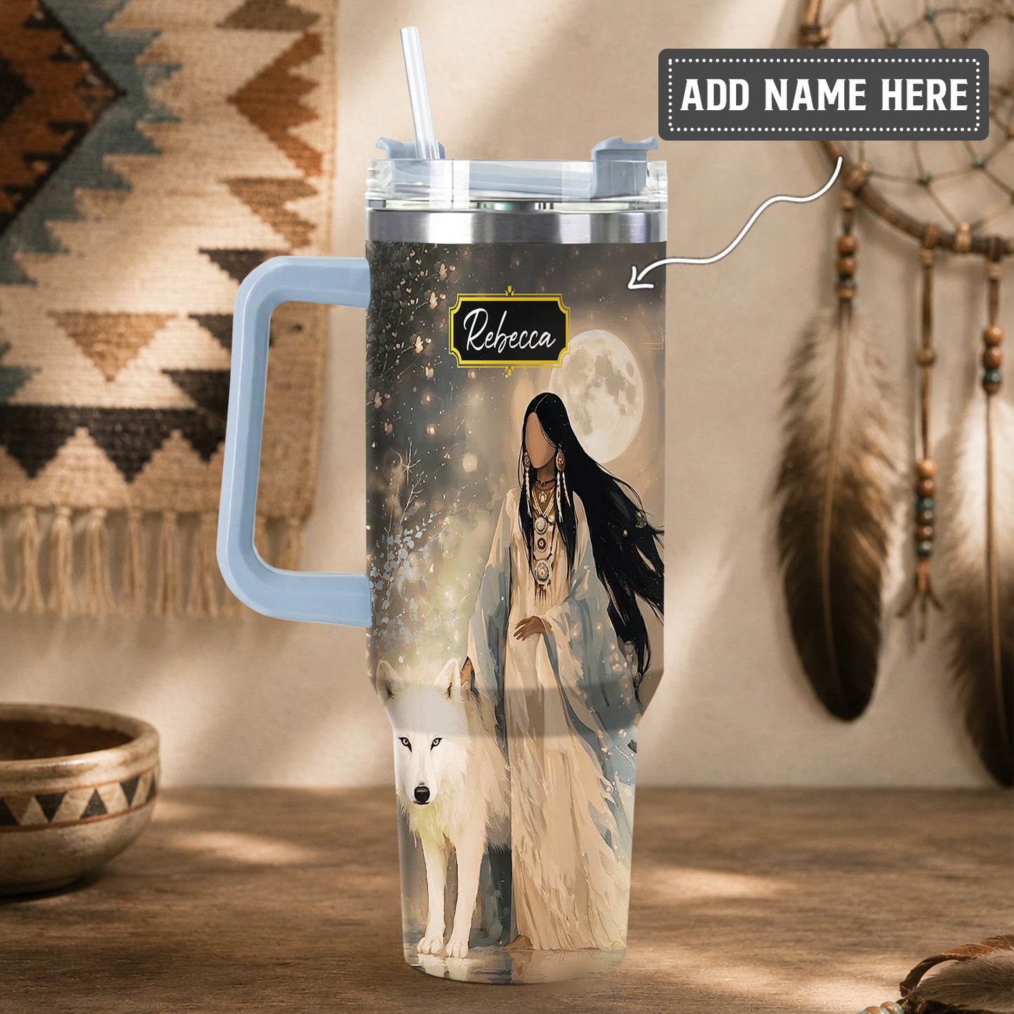 Silver Frost Woman Personalized Tumbler