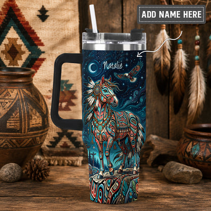 Moonlit Horse Legacy Personalized Tumbler
