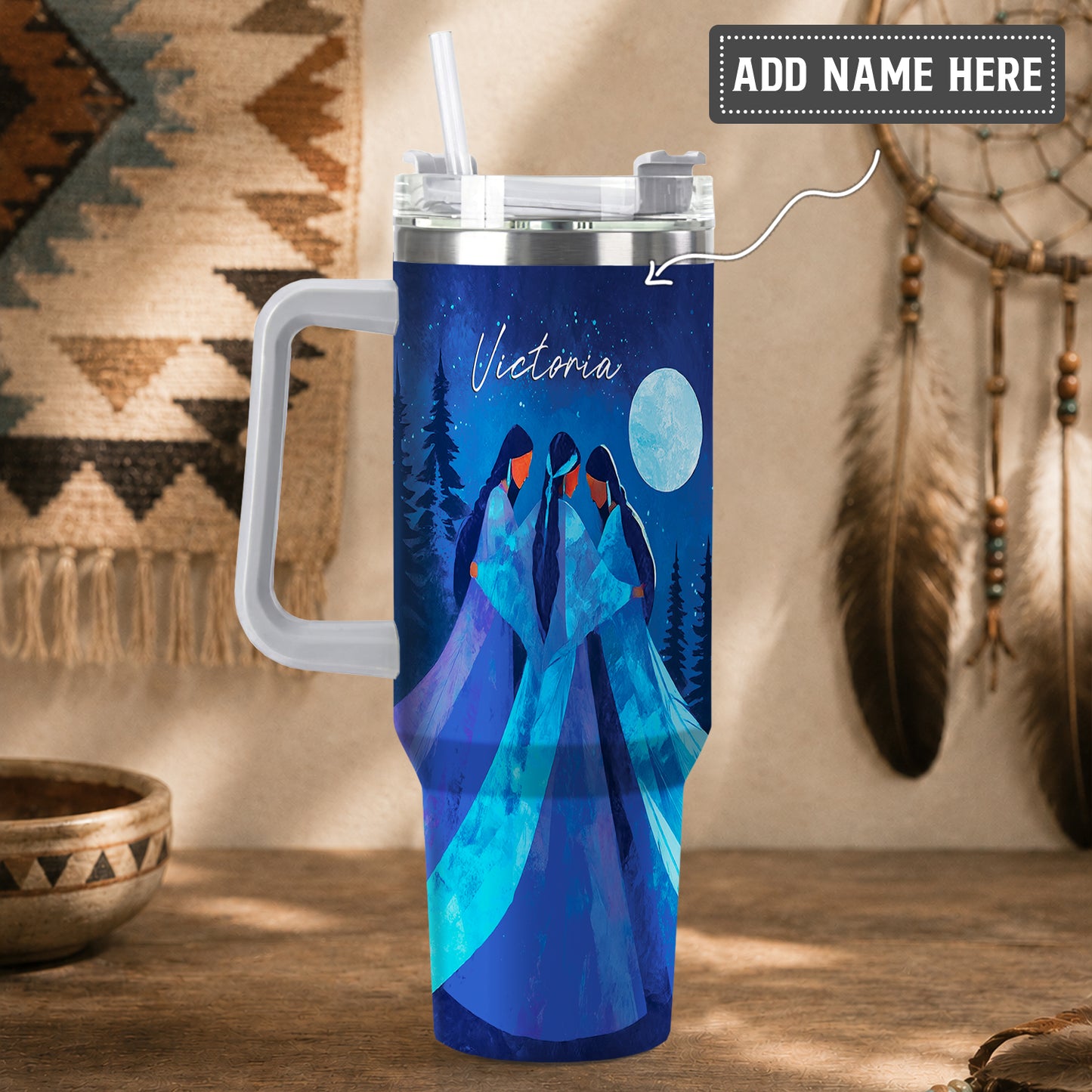 Whispering Moon Connection Personalized Tumbler