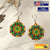 SALE 50% OFF - Cute Round Green Beaded Handmade Earrings For Women