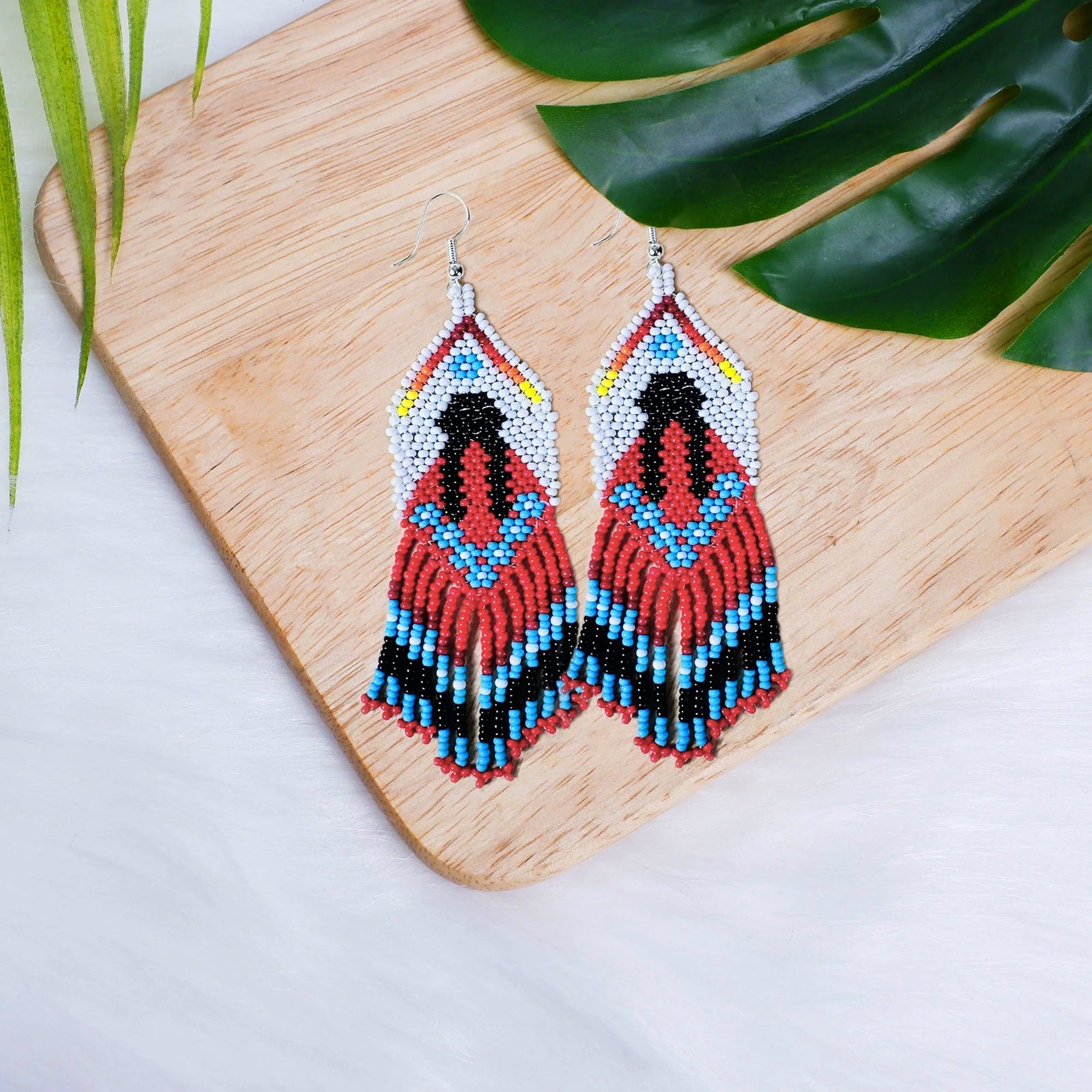 Egg-cellent handmade Indigenous beaded earrings newest