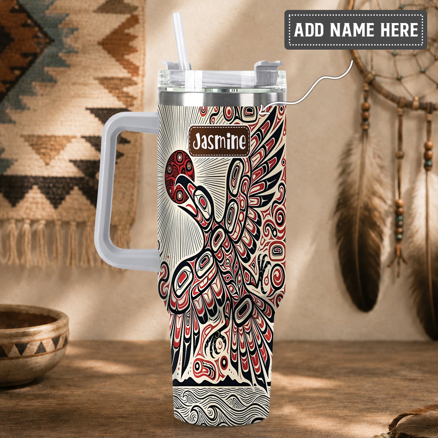 Eagle Sun Flight Personalized Tumbler