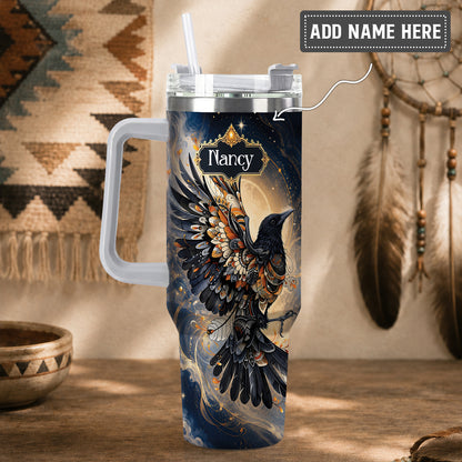 Raven Ember Spirit Personalized Tumbler