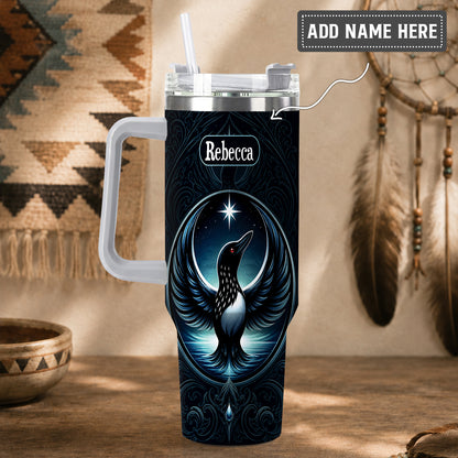 Loon of the Silver Moon Personalized Tumbler