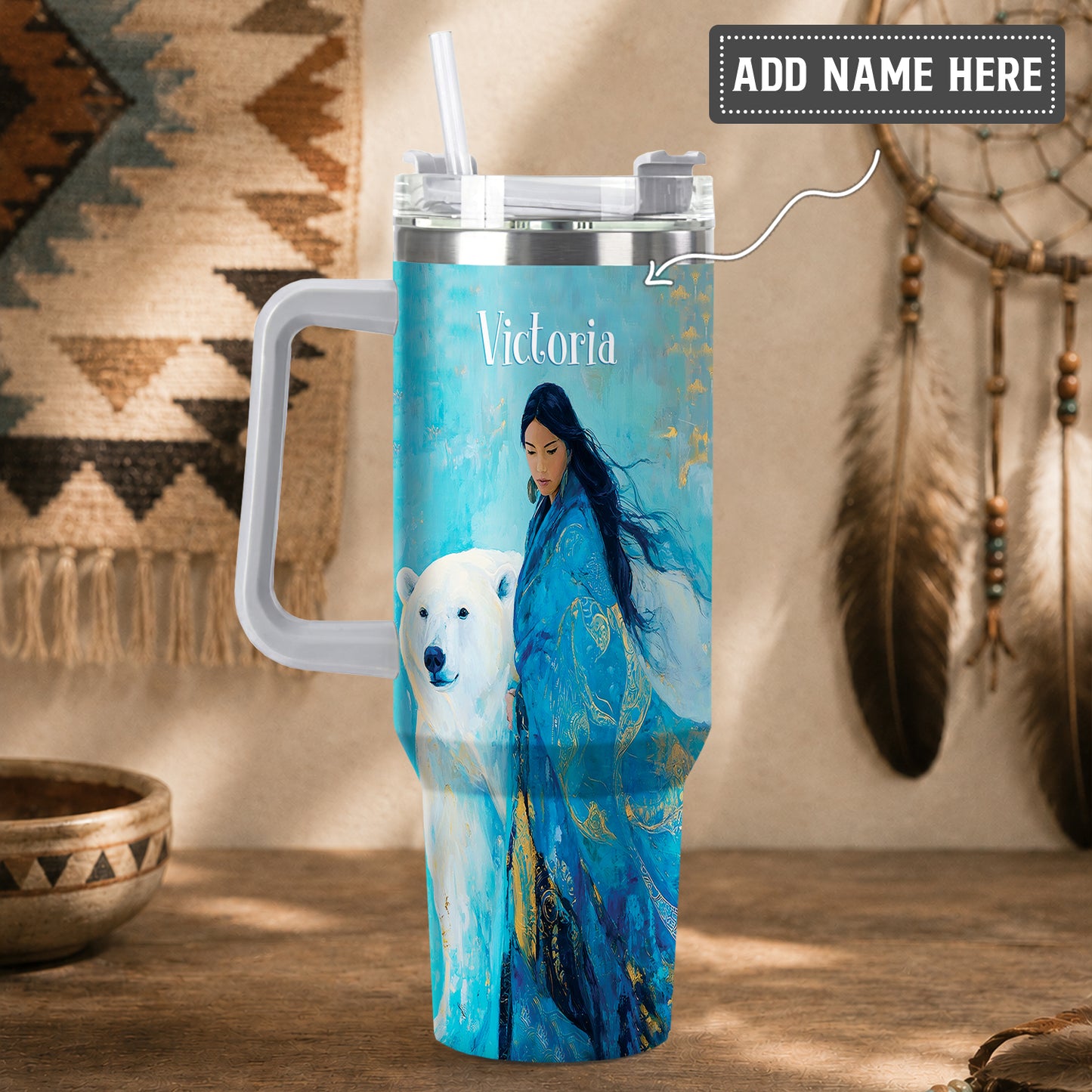 Arctic Woman Grace Personalized Tumbler