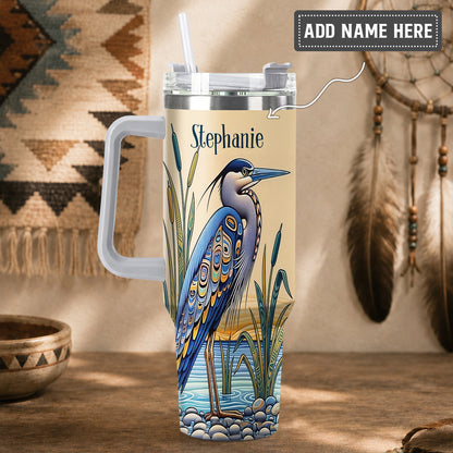 Spirit of the Heron Personalized Tumbler