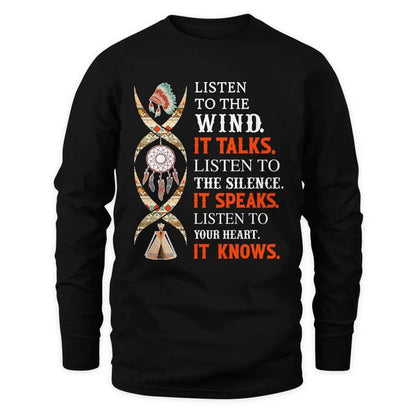 Listen to the wind, it talks. Listen to the silence, it speaks. Listen to your heart, it knows.