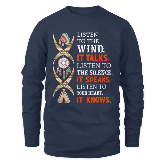 Listen to the wind, it talks. Listen to the silence, it speaks. Listen to your heart, it knows.