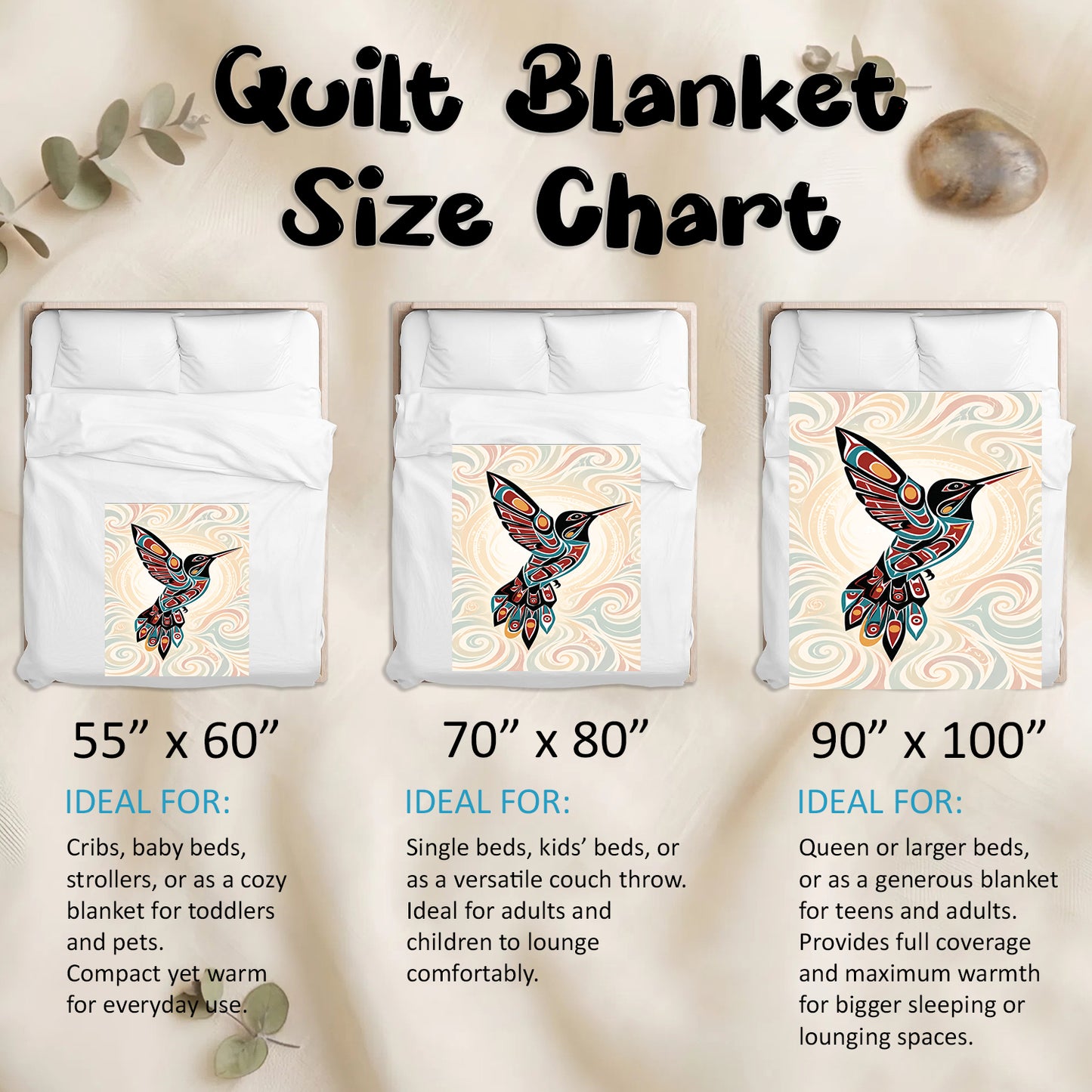 Crimson Hummingbird Grace Personalized Premium Blanket