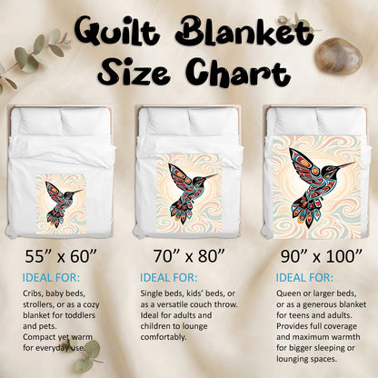 Crimson Hummingbird Grace Personalized Premium Blanket