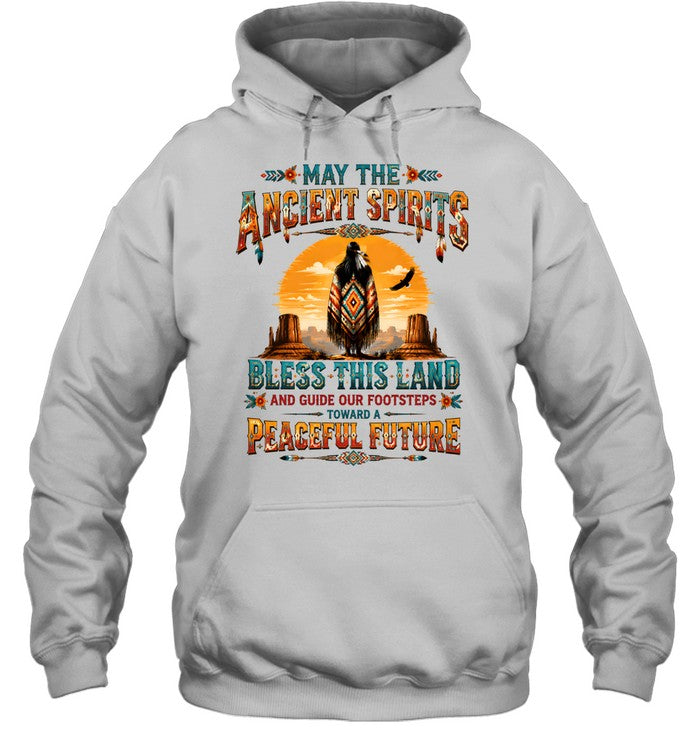 MAY THE ANCIENT SPIRITS BLESS THIS LAND AND GUIDE OUR FOOTSTEPS TOWARD A PEACEFUL FUTURE