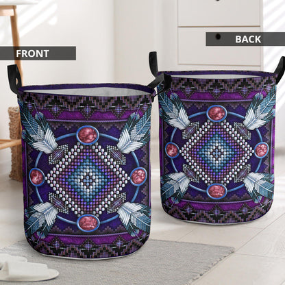 Naumaddic Arts Dark Purple Laundry Basket NBD
