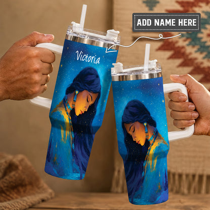 Turquoise Woman Grace Personalized Tumbler