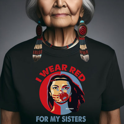 MMIW I Wear Red For My Sisters Red Hand Indigenous Women Unisex T-Shirt/Hoodie/Sweatshirt