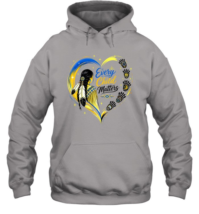 Native Heritage Feather Heart T-Shirt