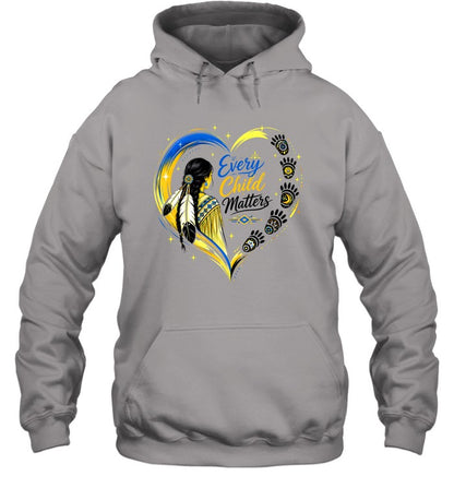 Native Heritage Feather Heart T-Shirt
