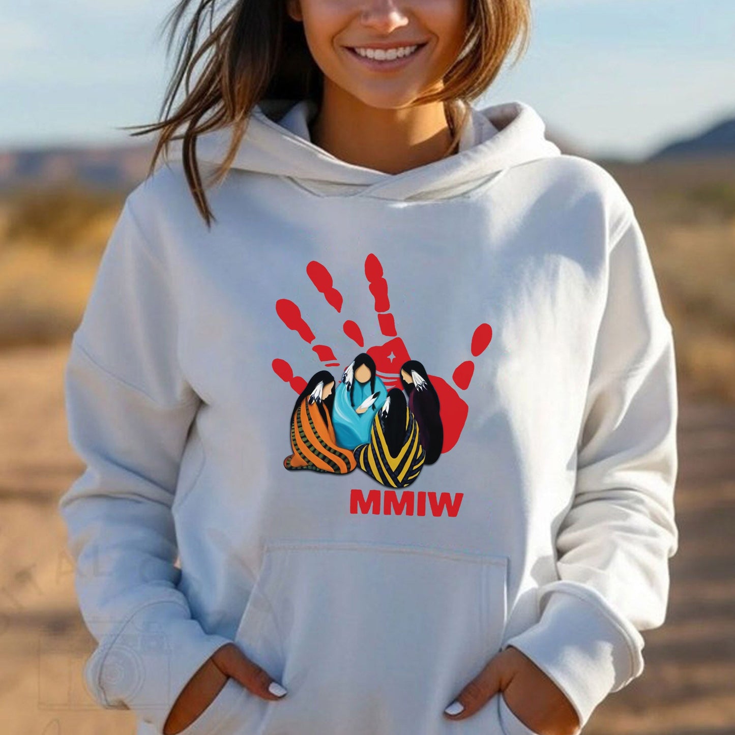MMIW Indigenous Women Together With Red Hand Unisex T-Shirt/Hoodie/Sweatshirt