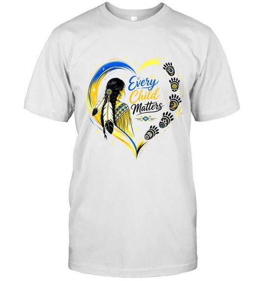 Native Heritage Feather Heart T-Shirt