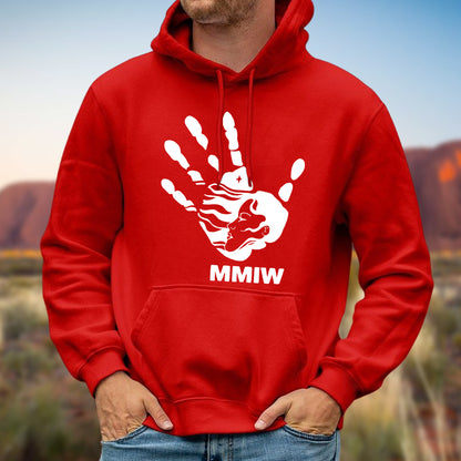 MMIW I Wear Red , No More Stolen Sisters Sweat Shirts White Hand 007