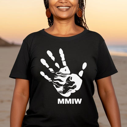 MMIW I Wear Red , No More Stolen Sisters Sweat Shirts White Hand 007