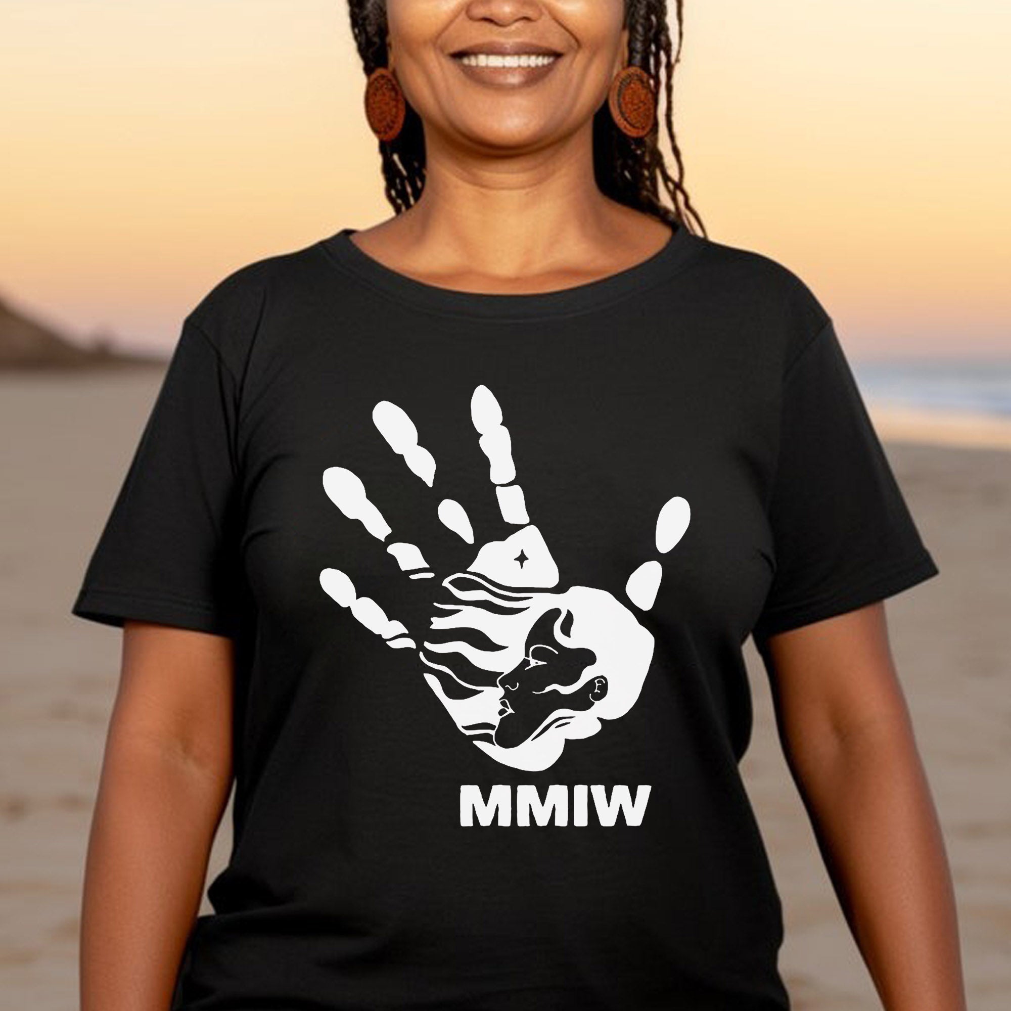 MMIW I Wear Red , No More Stolen Sisters Sweat Shirts White Hand 007