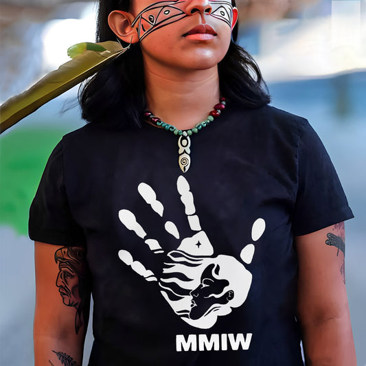 MMIW I Wear Red , No More Stolen Sisters Sweat Shirts White Hand 007