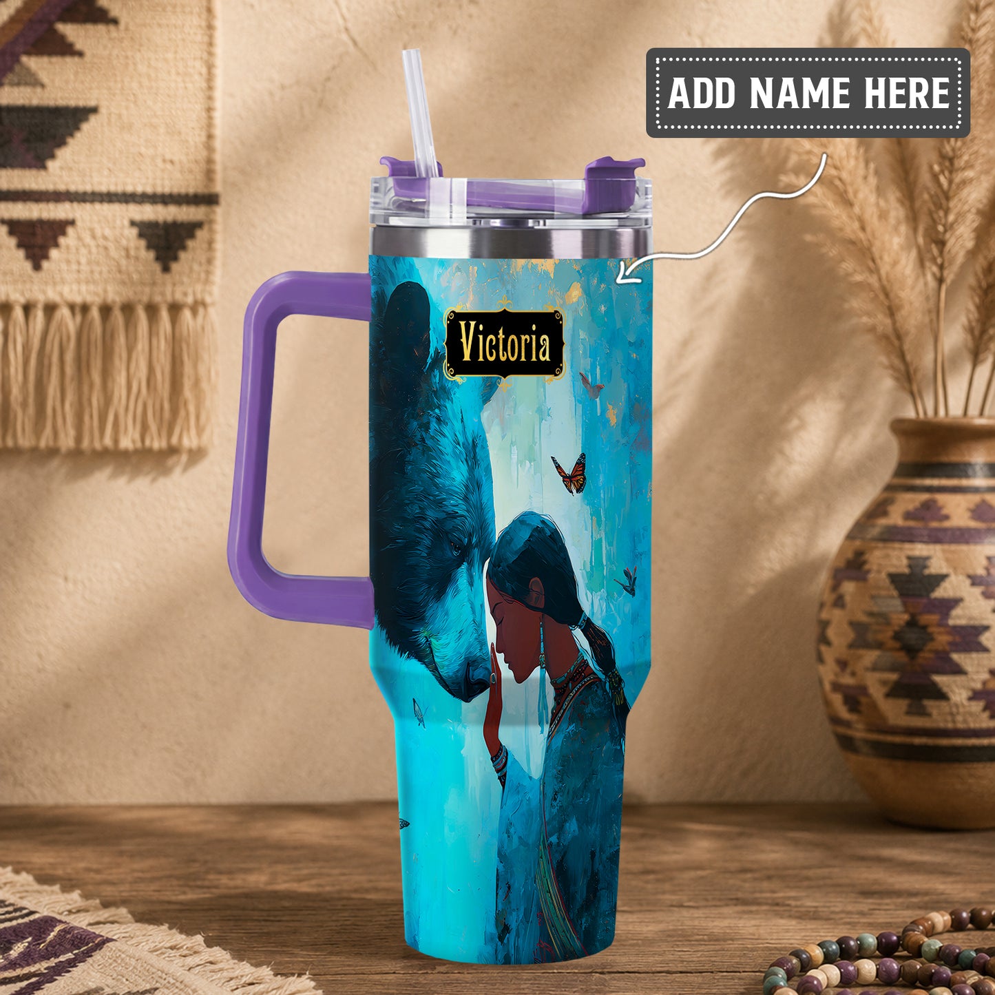 Moonlit Wild Harmony Personalized Tumbler