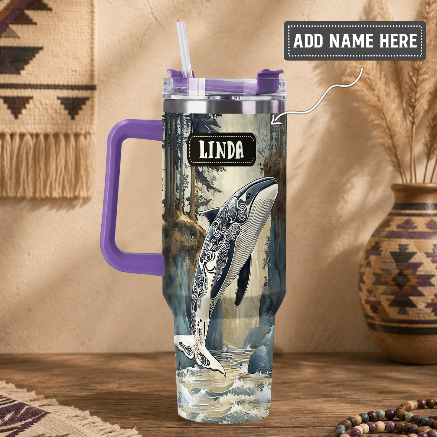 Orca Ocean Legacy Personalized Tumbler