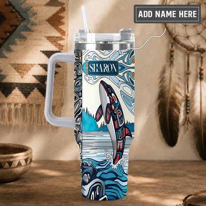 Crimson Orca Passage Personalized Tumbler
