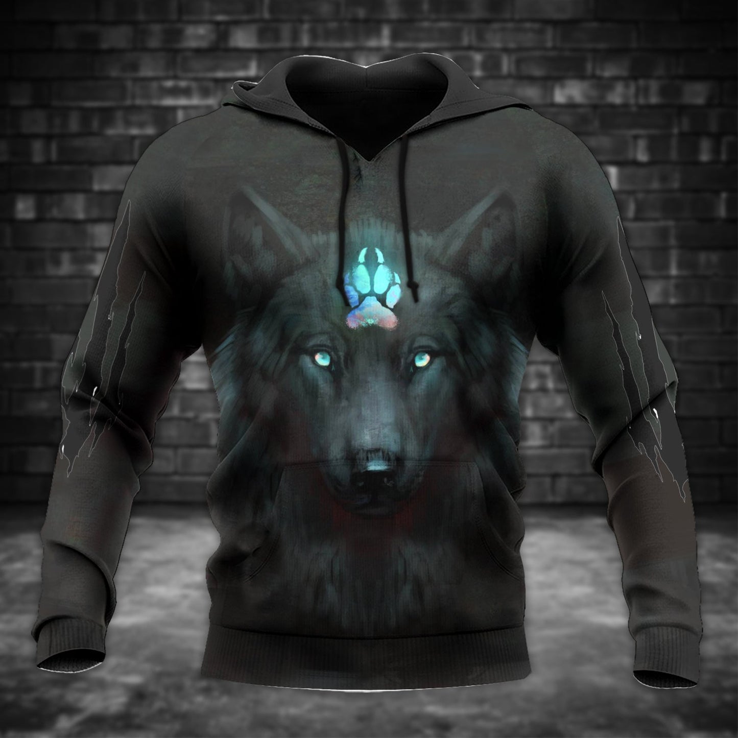 Moonlit Wolf Hoodie – Ethereal Glow & Mystic Presence