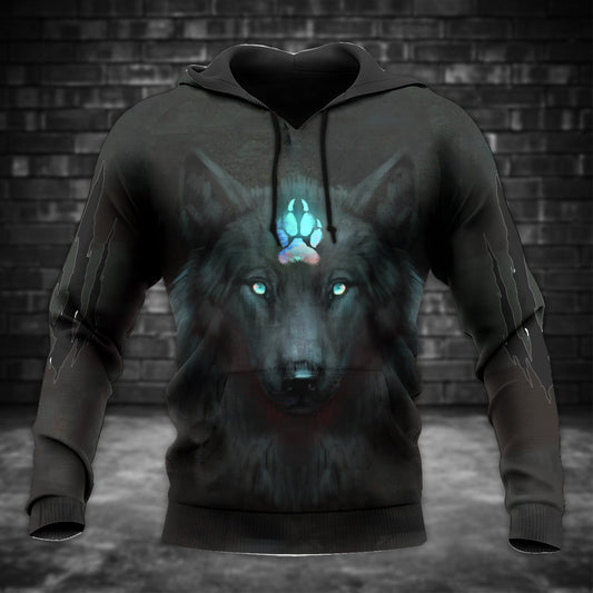 Moonlit Wolf Hoodie – Ethereal Glow & Mystic Presence