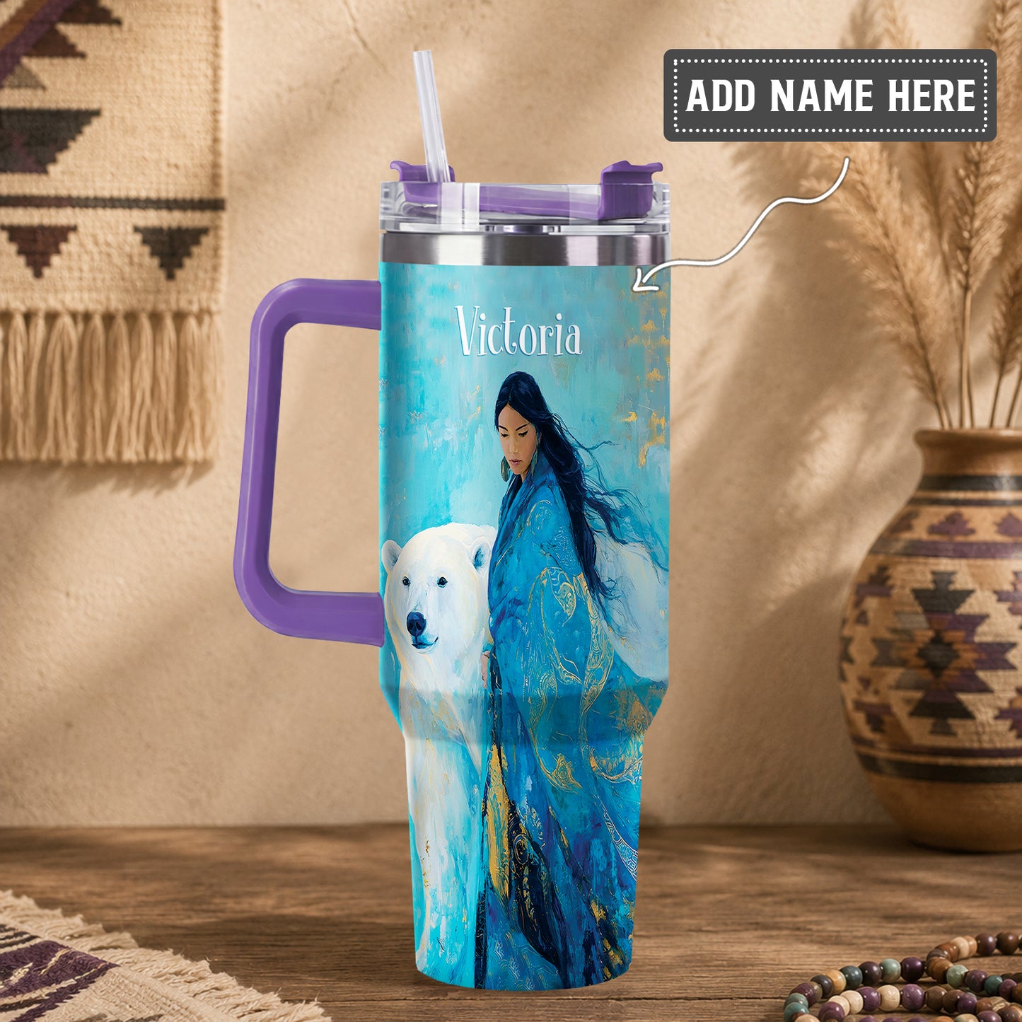 Arctic Woman Grace Personalized Tumbler