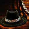 SALE 50% OFF -Handmade beaded Geometric White Multi-Colored loom Cowboy style Hatband IBL