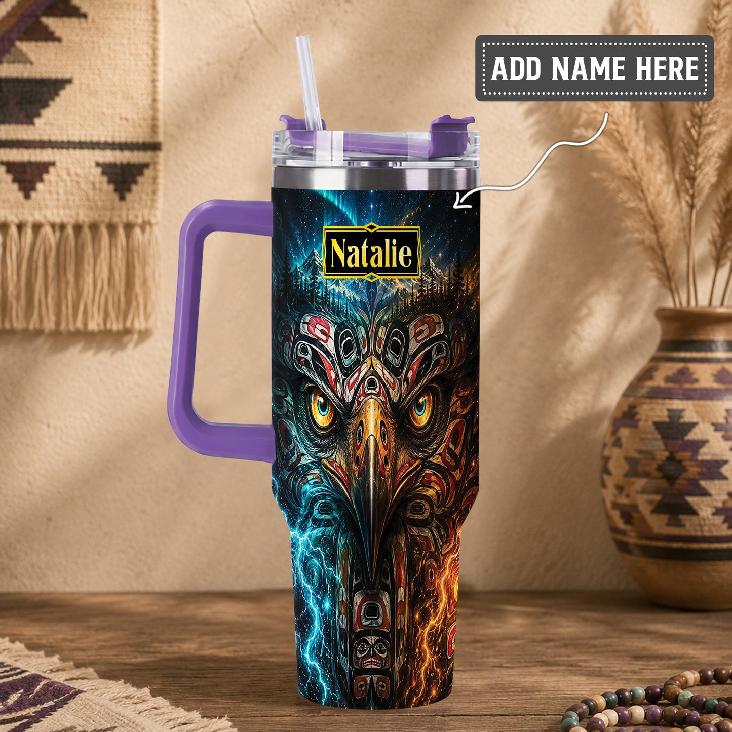 Eagle Thunder Spirit Personalized Tumbler