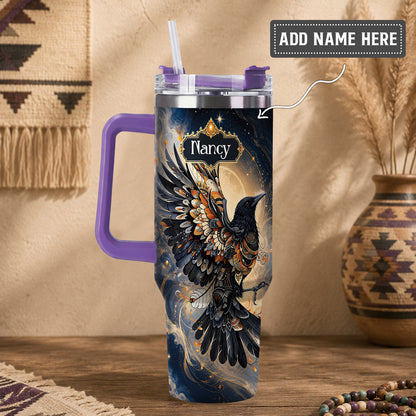 Raven Ember Spirit Personalized Tumbler