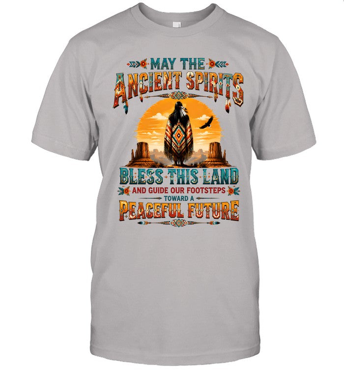 MAY THE ANCIENT SPIRITS BLESS THIS LAND AND GUIDE OUR FOOTSTEPS TOWARD A PEACEFUL FUTURE