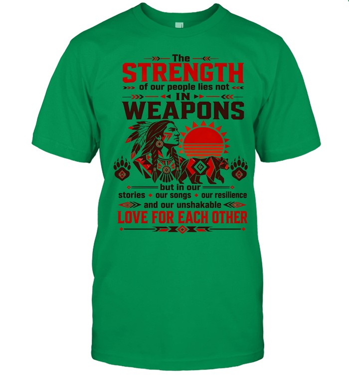 The STRENGTH of our people lies not IN WEAPONS