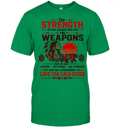 The STRENGTH of our people lies not IN WEAPONS