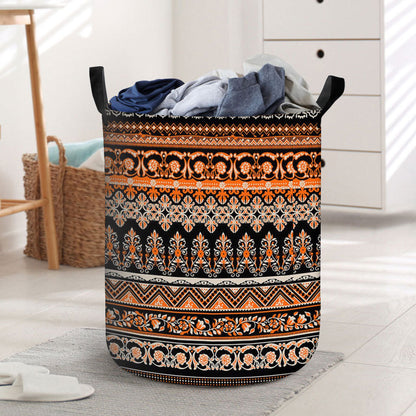 Native Brown Pattern Laundry Basket WCS