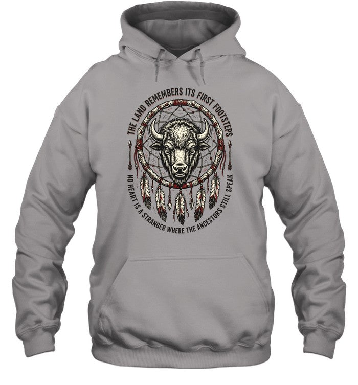 THE LAND REMEMBERS ITS FIRST FOOTSTEPS. NO HEART IS A STRANGER WHERE THE ANCESTORS STILL SPEAK