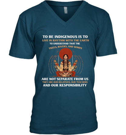 TO BE INDIGENOUS IS TO LIVE IN RHYTHM WITH THE EARTH TO UNDERSTAND THAT THE TREES, RIVERS, AND WINDS ARE NOT SEPARATE FROM US THEY ARE OUR RELATIVES, OUR TEACHERS AND OUR RESPONSIBILITY