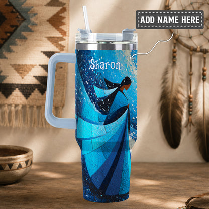 Winter Wind Woman Personalized Tumbler