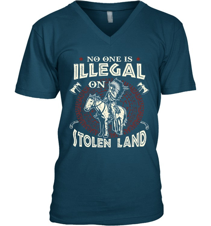 NO ONE IS ILLEGAL ON ITOLEN LAND