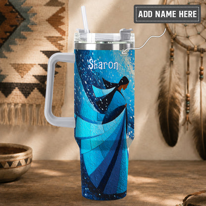 Winter Wind Woman Personalized Tumbler